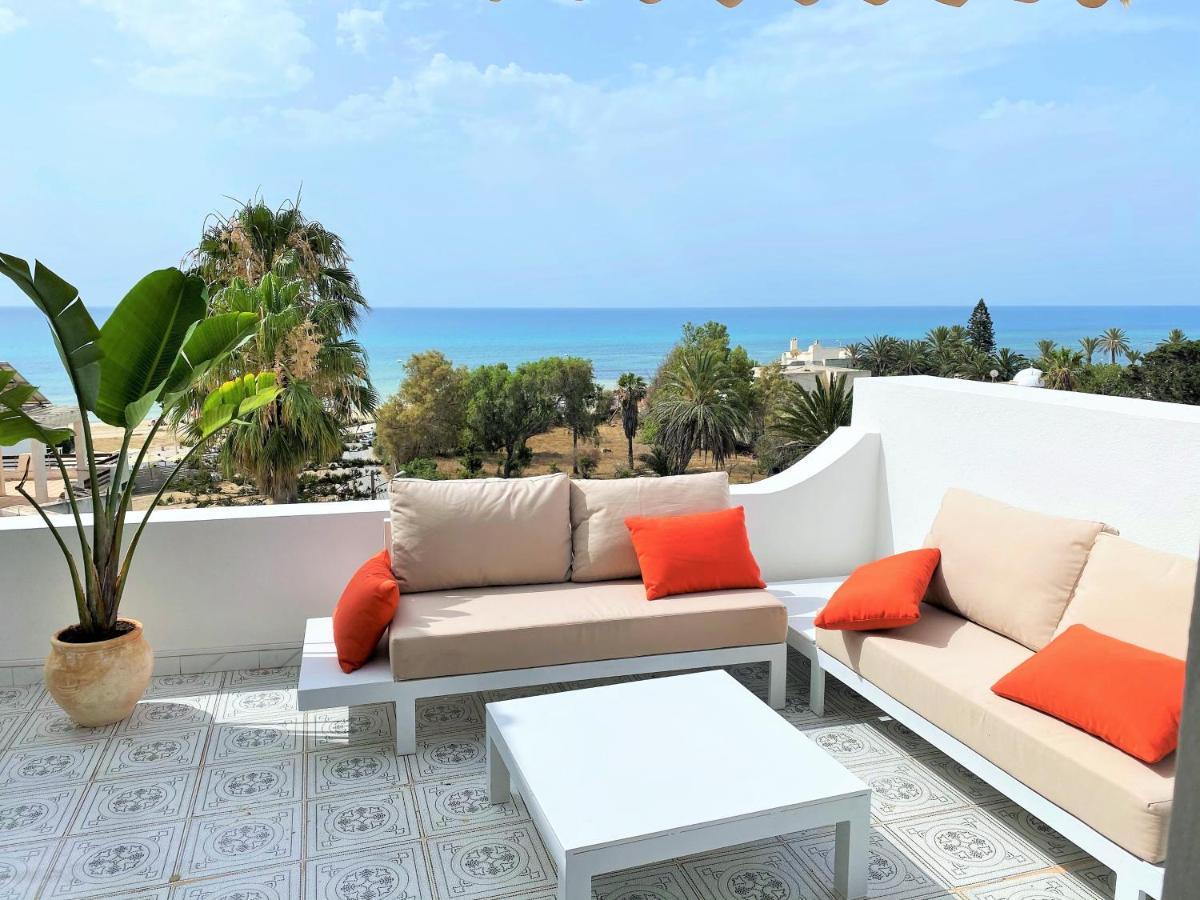 Roof Top Pied Dans L'Eau Panoramic View, 80 Meters From Seaside Appartement Hammamet Buitenkant foto